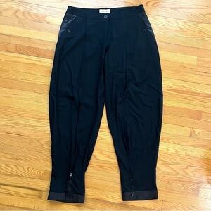 EMPORIO ARMANI Black Wool Blend Trouser Pants Size 8